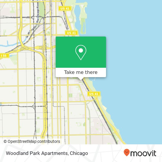 Mapa de Woodland Park Apartments