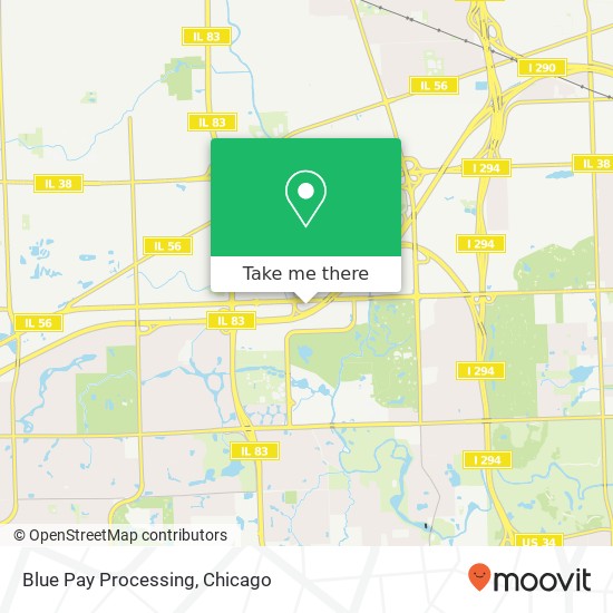 Blue Pay Processing map