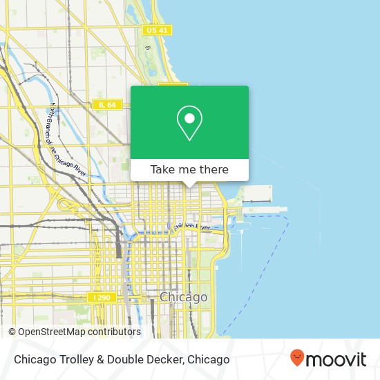 Mapa de Chicago Trolley & Double Decker