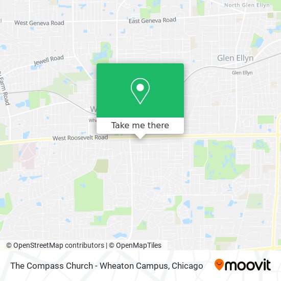 Mapa de The Compass Church - Wheaton Campus