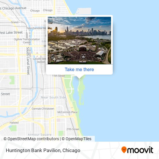 Mapa de Huntington Bank Pavilion