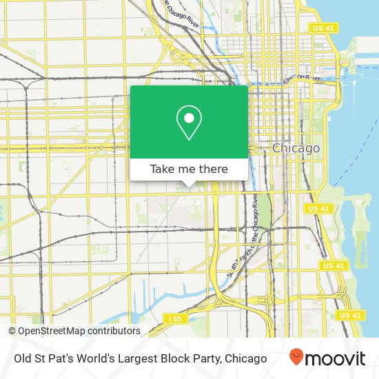 Old St Pat's World's Largest Block Party map
