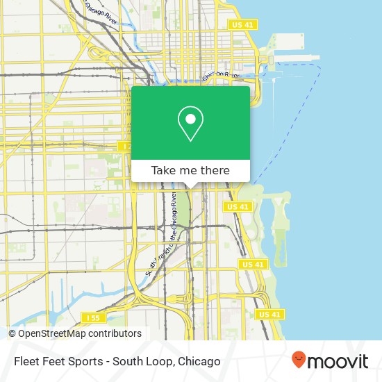 Mapa de Fleet Feet Sports - South Loop