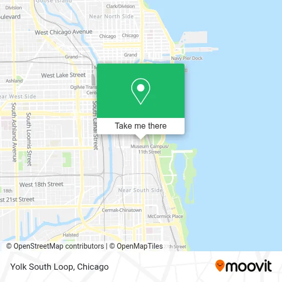 Yolk South Loop map