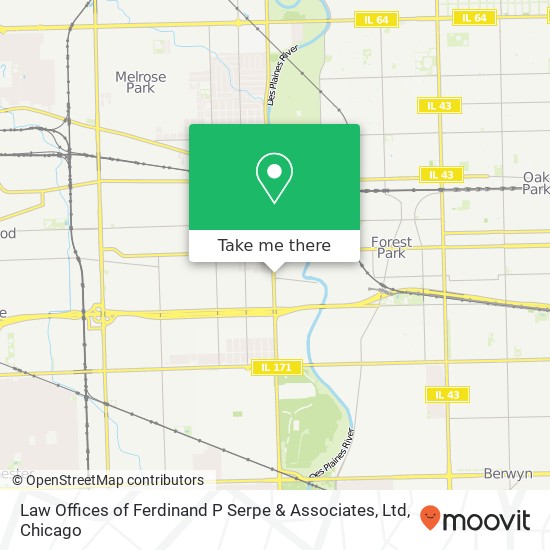 Mapa de Law Offices of Ferdinand P Serpe & Associates, Ltd