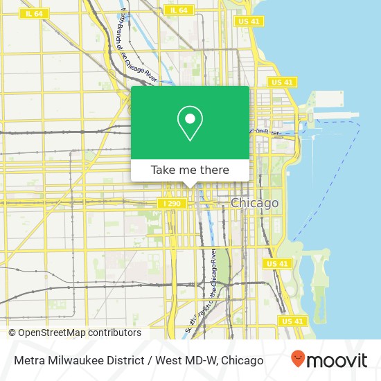 Mapa de Metra Milwaukee District / West MD-W