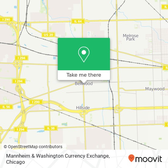 Mannheim & Washington Currency Exchange map