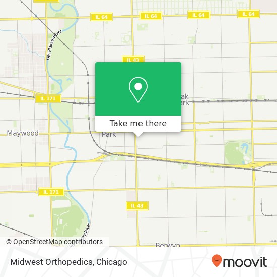 Midwest Orthopedics map