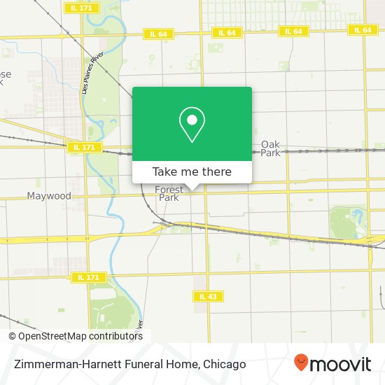 Zimmerman-Harnett Funeral Home map