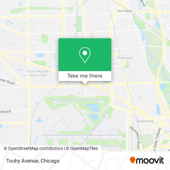 Touhy Avenue map
