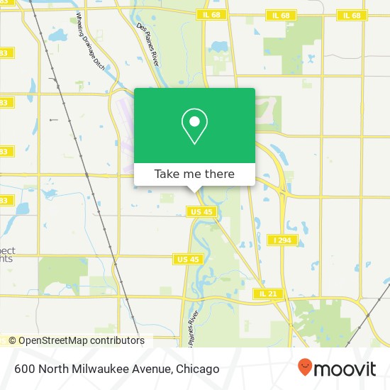 Mapa de 600 North Milwaukee Avenue
