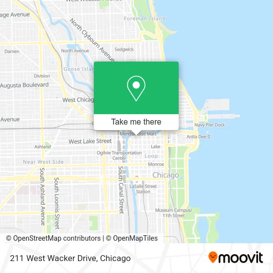 Mapa de 211 West Wacker Drive