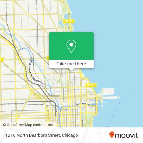 1216 North Dearborn Street map