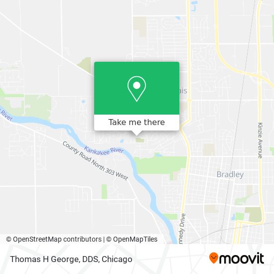 Thomas H George, DDS map