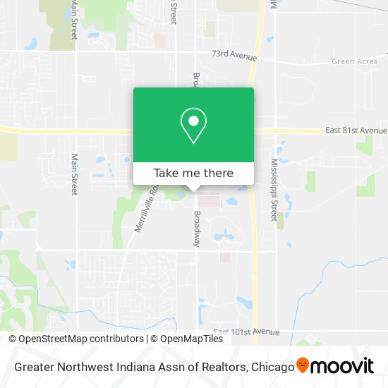 Greater Northwest Indiana Assn of Realtors map