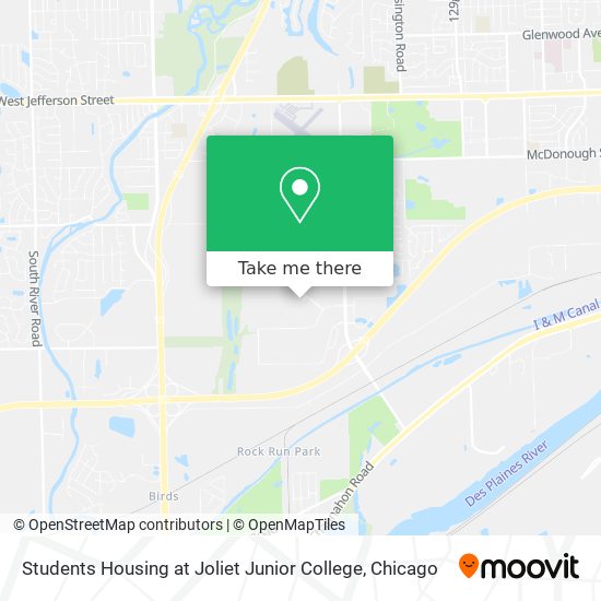 Students Housing at Joliet Junior College map