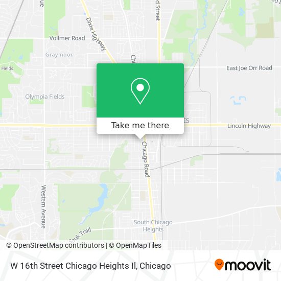 W 16th Street Chicago Heights Il map