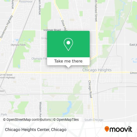 Mapa de Chicago Heights Center