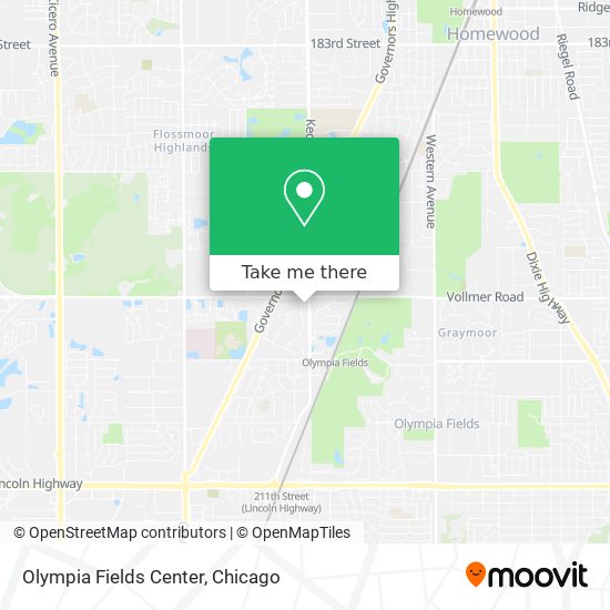 Olympia Fields Center map