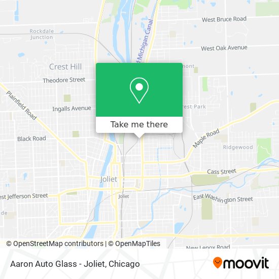 Aaron Auto Glass - Joliet map