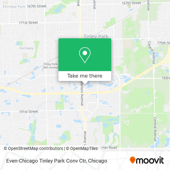 Mapa de Even-Chicago Tinley Park Conv Ctr