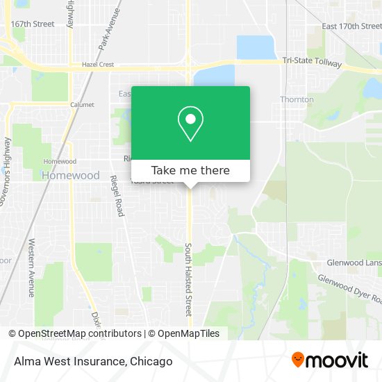 Alma West Insurance map