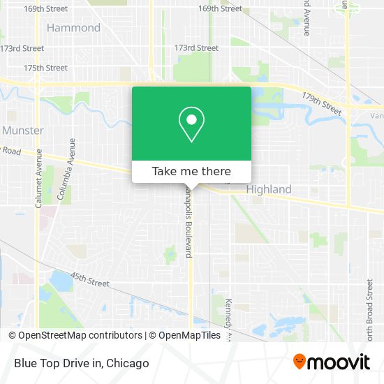 Blue Top Drive in map