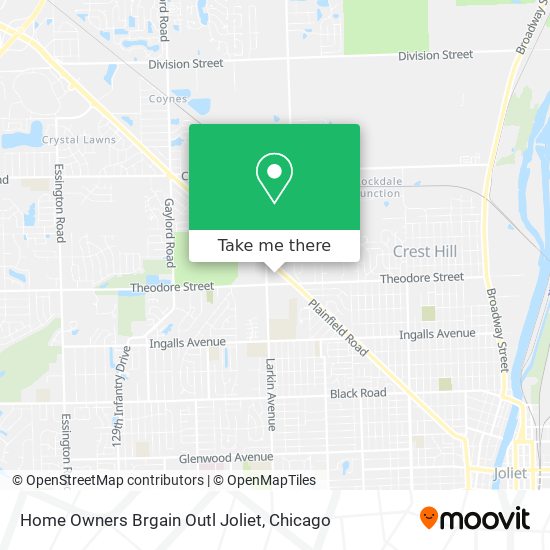 Home Owners Brgain Outl Joliet map