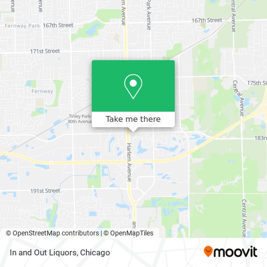 In and Out Liquors map