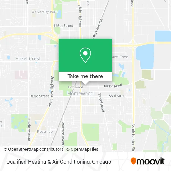 Qualified Heating & Air Conditioning map