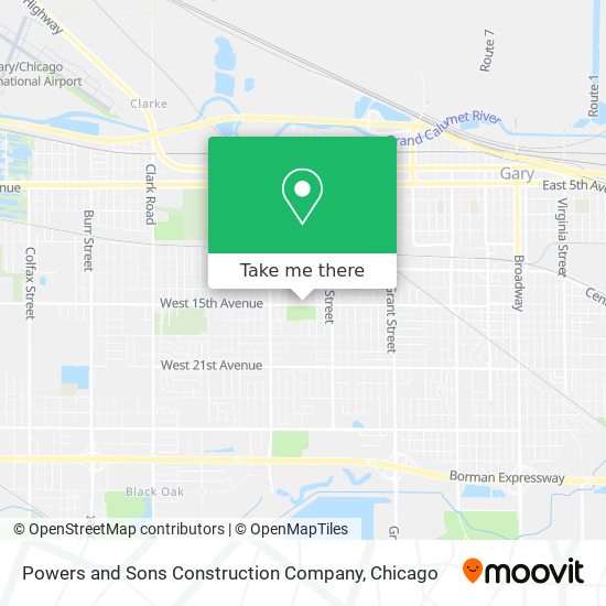 Powers and Sons Construction Company map