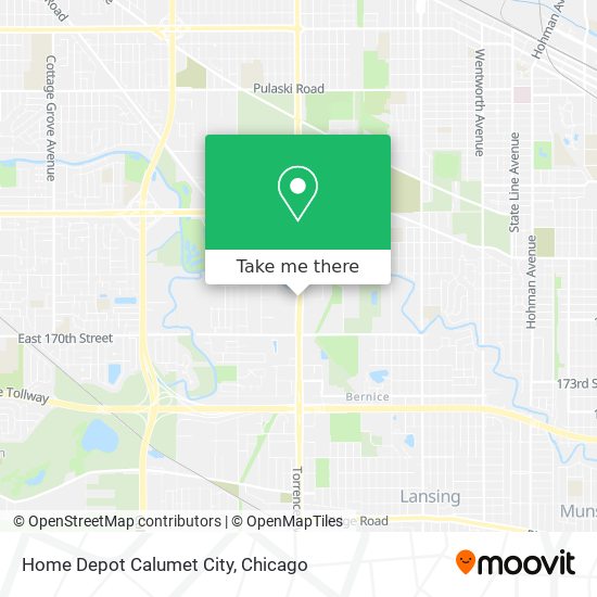 Home Depot Calumet City map