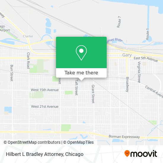 Hilbert L Bradley Attorney map