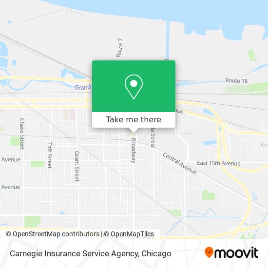 Mapa de Carnegie Insurance Service Agency