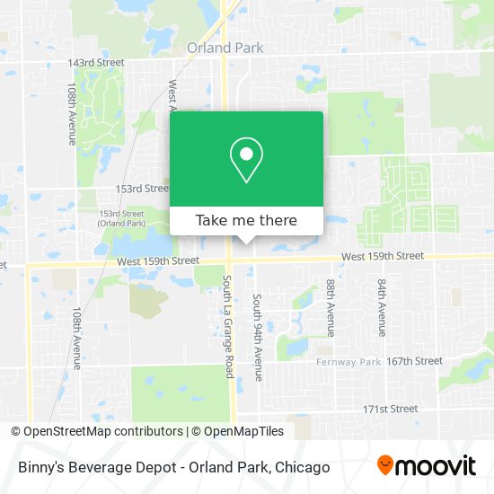 Binny's Beverage Depot - Orland Park map