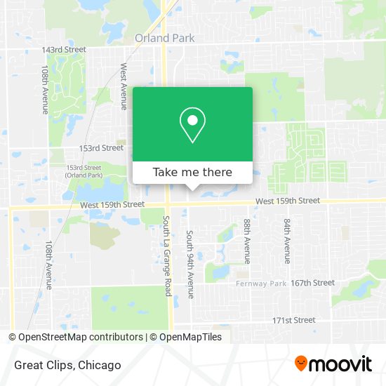 Great Clips map