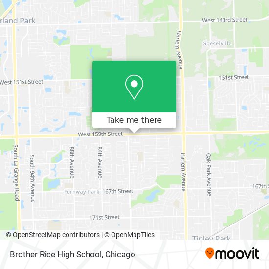 Brother Rice High School map
