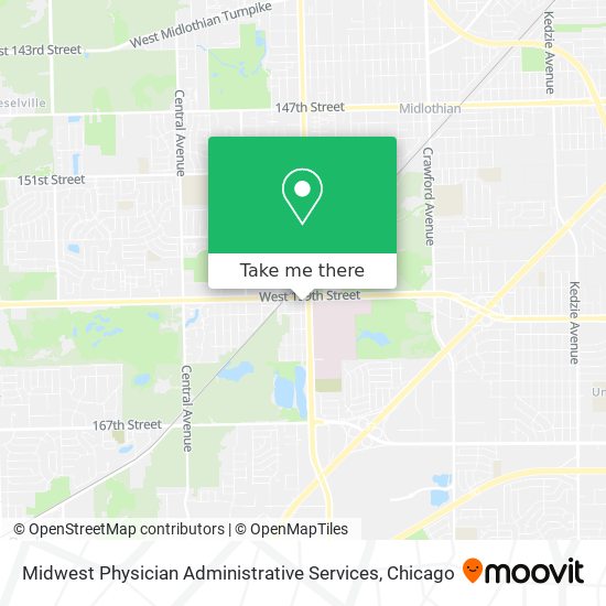 Midwest Physician Administrative Services map