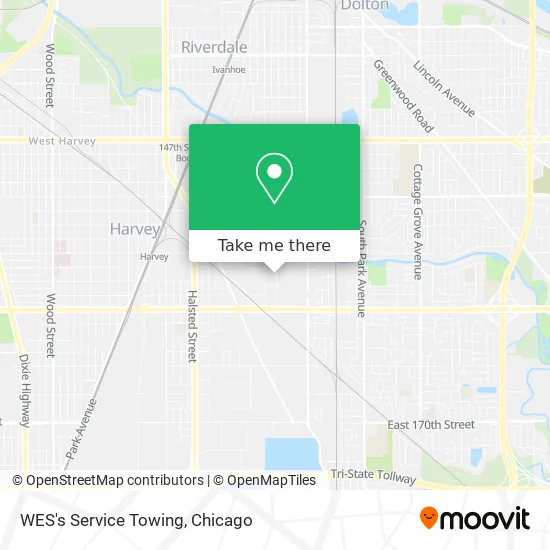 WES's Service Towing map