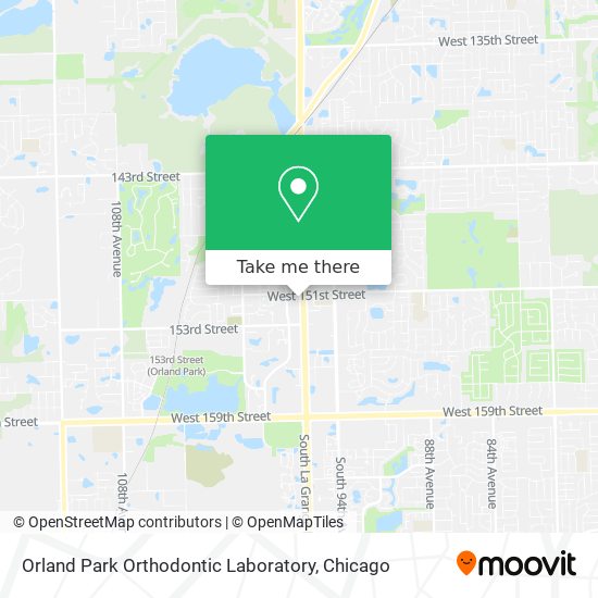 Orland Park Orthodontic Laboratory map