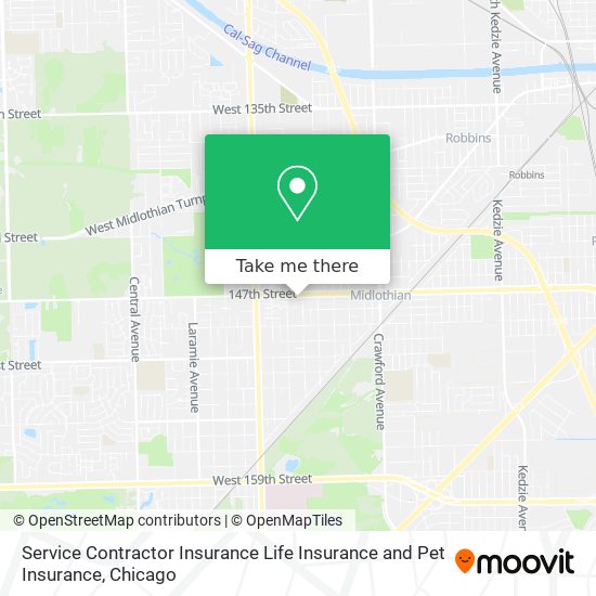 Mapa de Service Contractor Insurance Life Insurance and Pet Insurance