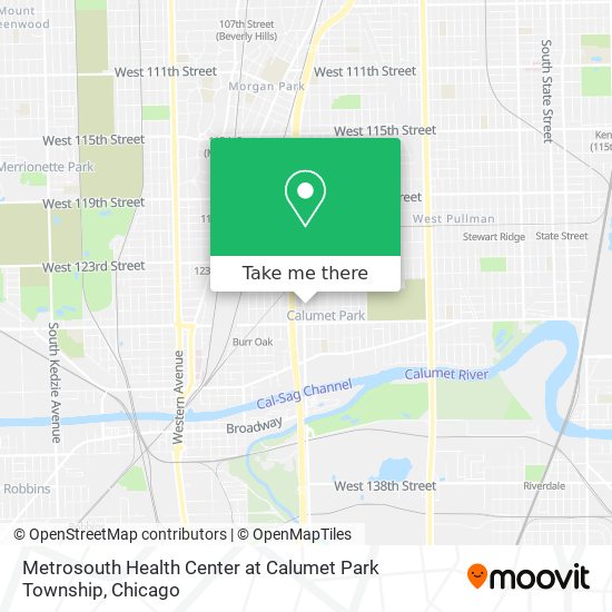 Mapa de Metrosouth Health Center at Calumet Park Township