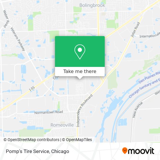 Pomp's Tire Service map
