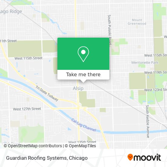 Guardian Roofing Systems map