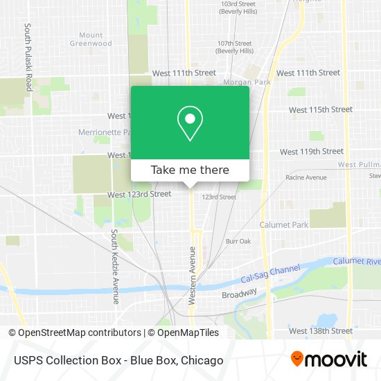 USPS Collection Box - Blue Box map