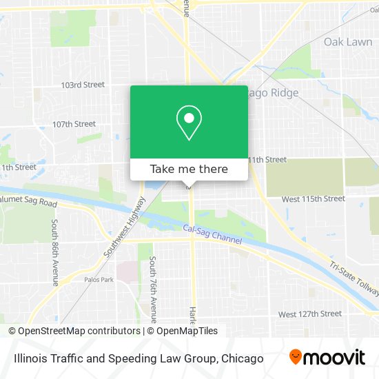 Illinois Traffic and Speeding Law Group map