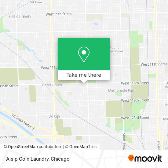 Mapa de Alsip Coin Laundry