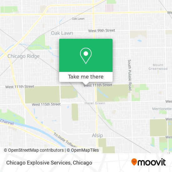 Chicago Explosive Services map