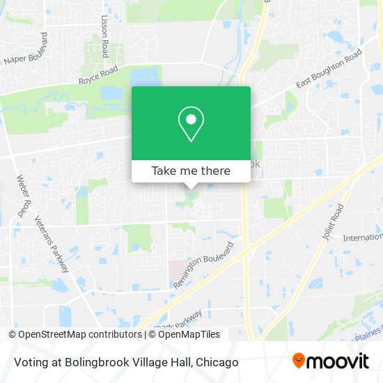 Mapa de Voting at Bolingbrook Village Hall
