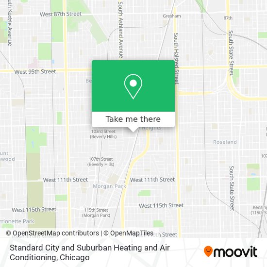 Standard City and Suburban Heating and Air Conditioning map